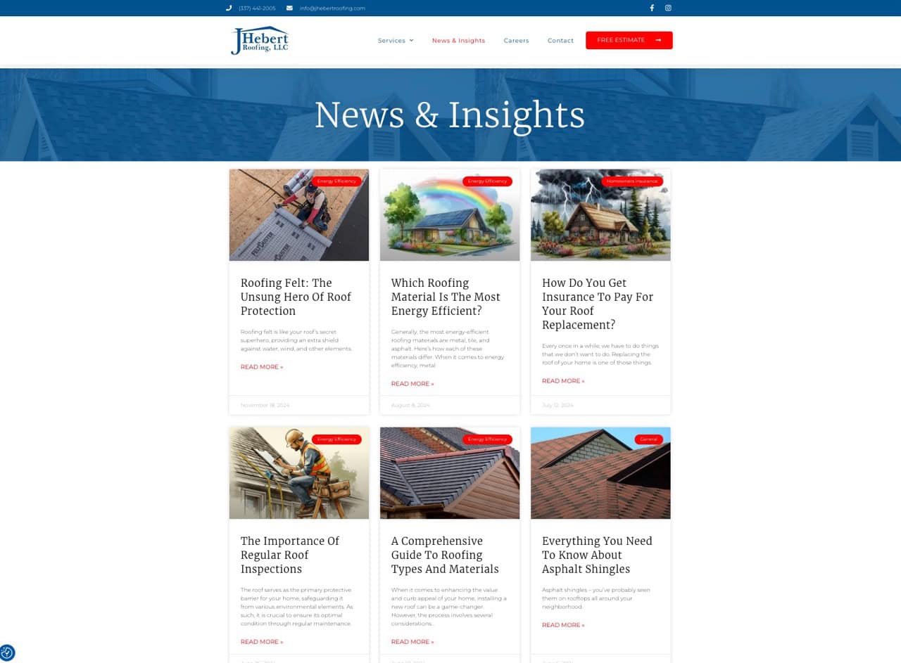 jhebert roofing articles